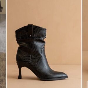 Elegant Black Leather Ankle Boots